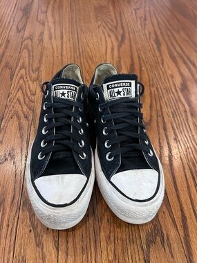 Converse All Star Black Low Top Sneakers- platform